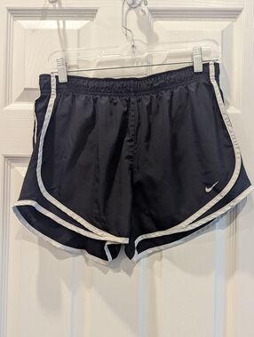 Nike Women's Black Athletic Running Shorts with White Trim